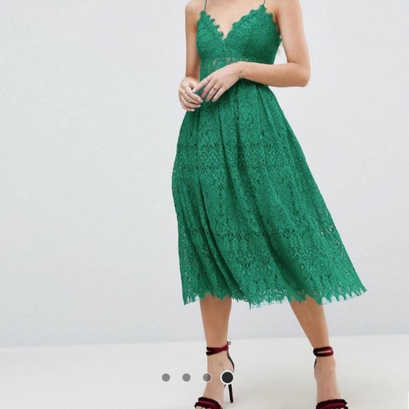 Asos Petite Green Dress Green Pleated Petite Dress Buy ASOS Design Petite  Lace Insert